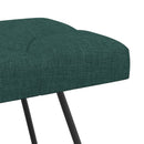 vidaXL Gombos varrású pad Sötétzöld 110 x 40 x 46 cm Szövet