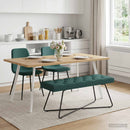 vidaXL Gombos varrású pad Sötétzöld 110 x 40 x 46 cm Szövet