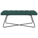 vidaXL Gombos varrású pad Sötétzöld 110 x 40 x 46 cm Szövet