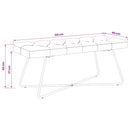 vidaXL Gombos varrású pad Tópszínű 110 x 40 x 46 cm Szövet