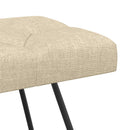 vidaXL Gombos varrású pad Krémszínű 110 x 40 x 46 cm Szövet