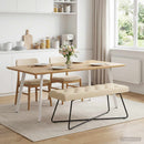 vidaXL Gombos varrású pad Krémszínű 110 x 40 x 46 cm Szövet