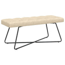 vidaXL Gombos varrású pad Krémszínű 110 x 40 x 46 cm Szövet