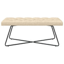 vidaXL Gombos varrású pad Krémszínű 110 x 40 x 46 cm Szövet