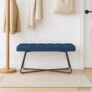 vidaXL Gombos varrású pad Kék 110 x 40 x 46 cm Szövet