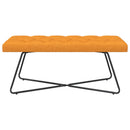 vidaXL Gombos varrású pad Sötét sárga 110 x 40 x 46 cm Szövet