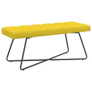 vidaXL Gombos varrású pad Világos sárga 110 x 40 x 46 cm Szövet