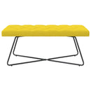 vidaXL Gombos varrású pad Világos sárga 110 x 40 x 46 cm Szövet