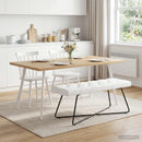 vidaXL Gombos varrású pad Fehér 110 x 40 x 46 cm Szövet