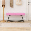vidaXL Gombos varrású pad Rózsaszín 110 x 40 x 46 cm Szövet