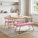 vidaXL Gombos varrású pad Rózsaszín 110 x 40 x 46 cm Szövet