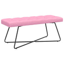 vidaXL Gombos varrású pad Rózsaszín 110 x 40 x 46 cm Szövet