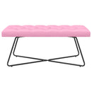 vidaXL Gombos varrású pad Rózsaszín 110 x 40 x 46 cm Szövet