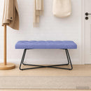 vidaXL Gombos varrású pad Farmerkék 110 x 40 x 46 cm Szövet