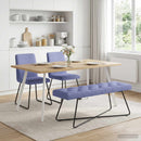 vidaXL Gombos varrású pad Farmerkék 110 x 40 x 46 cm Szövet