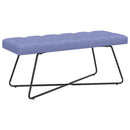 vidaXL Gombos varrású pad Farmerkék 110 x 40 x 46 cm Szövet