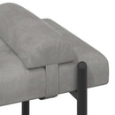 vidaXL Gombos pad párnákkal Világosszürke 110 x 40 x 46 cm Bársony
