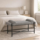 vidaXL Gombos pad párnákkal Világosszürke 110 x 40 x 46 cm Bársony