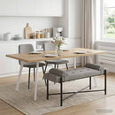 vidaXL Gombos pad párnákkal Világosszürke 110 x 40 x 46 cm Bársony