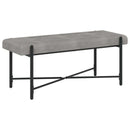 vidaXL Gombos pad párnákkal Világosszürke 110 x 40 x 46 cm Bársony