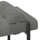 vidaXL Gombos pad párnákkal Sötétszürke 110 x 40 x 46 cm Bársony