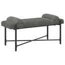 vidaXL Gombos pad párnákkal Sötétszürke 110 x 40 x 46 cm Bársony