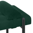 vidaXL Gombos pad párnákkal Sötétzöld 110 x 40 x 46 cm Bársony