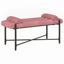 vidaXL Gombos pad párnákkal Rózsaszín 110 x 40 x 46 cm Bársony