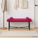 vidaXL Gombos pad párnákkal Bordó 110 x 40 x 46 cm Bársony