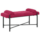 vidaXL Gombos pad párnákkal Bordó 110 x 40 x 46 cm Bársony