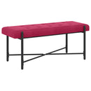 vidaXL Gombos pad párnákkal Bordó 110 x 40 x 46 cm Bársony