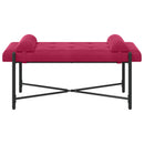 vidaXL Gombos pad párnákkal Bordó 110 x 40 x 46 cm Bársony