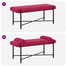 vidaXL Gombos pad párnákkal Bordó 110 x 40 x 46 cm Bársony