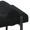 vidaXL Gombos pad párnákkal Fekete 110 x 40 x 46 cm Bársony