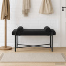vidaXL Gombos pad párnákkal Fekete 110 x 40 x 46 cm Bársony