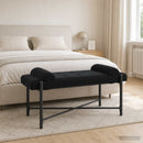 vidaXL Gombos pad párnákkal Fekete 110 x 40 x 46 cm Bársony