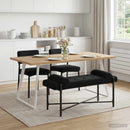 vidaXL Gombos pad párnákkal Fekete 110 x 40 x 46 cm Bársony
