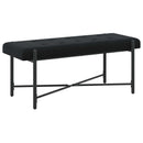 vidaXL Gombos pad párnákkal Fekete 110 x 40 x 46 cm Bársony