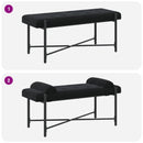 vidaXL Gombos pad párnákkal Fekete 110 x 40 x 46 cm Bársony