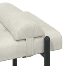 vidaXL Gombos pad párnákkal Krémszínű 110 x 40 x 46 cm Bársony