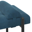vidaXL Gombos pad párnákkal Kék 110 x 40 x 46 cm Bársony