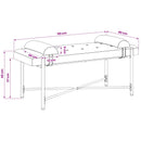 vidaXL Gombos pad párnákkal Kék 110 x 40 x 46 cm Bársony