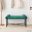 vidaXL Gombos pad párnákkal Türkiz 110 x 40 x 46 cm Bársony