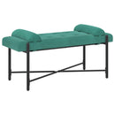 vidaXL Gombos pad párnákkal Türkiz 110 x 40 x 46 cm Bársony