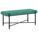 vidaXL Gombos pad párnákkal Türkiz 110 x 40 x 46 cm Bársony