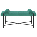 vidaXL Gombos pad párnákkal Türkiz 110 x 40 x 46 cm Bársony