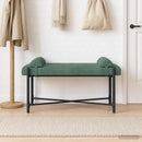 vidaXL Gombos pad párnákkal Tengeri Zöld 110 x 40 x 46 cm Bársony