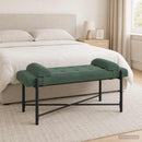 vidaXL Gombos pad párnákkal Tengeri Zöld 110 x 40 x 46 cm Bársony