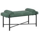 vidaXL Gombos pad párnákkal Tengeri Zöld 110 x 40 x 46 cm Bársony