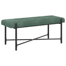 vidaXL Gombos pad párnákkal Tengeri Zöld 110 x 40 x 46 cm Bársony